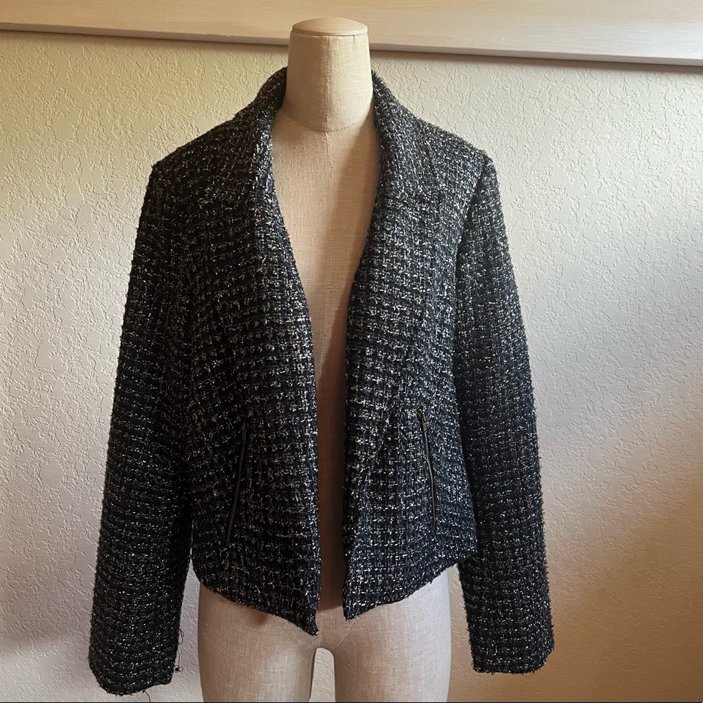 Lane Bryant Sparkle Tweed Moto Jacket